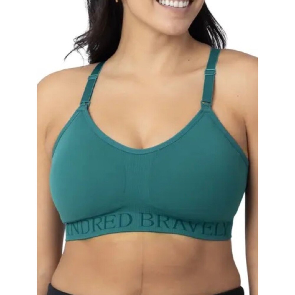 Kindred Bravely Sublime Hands Free Pumping & Nursing Sports Bra | Teal | Large